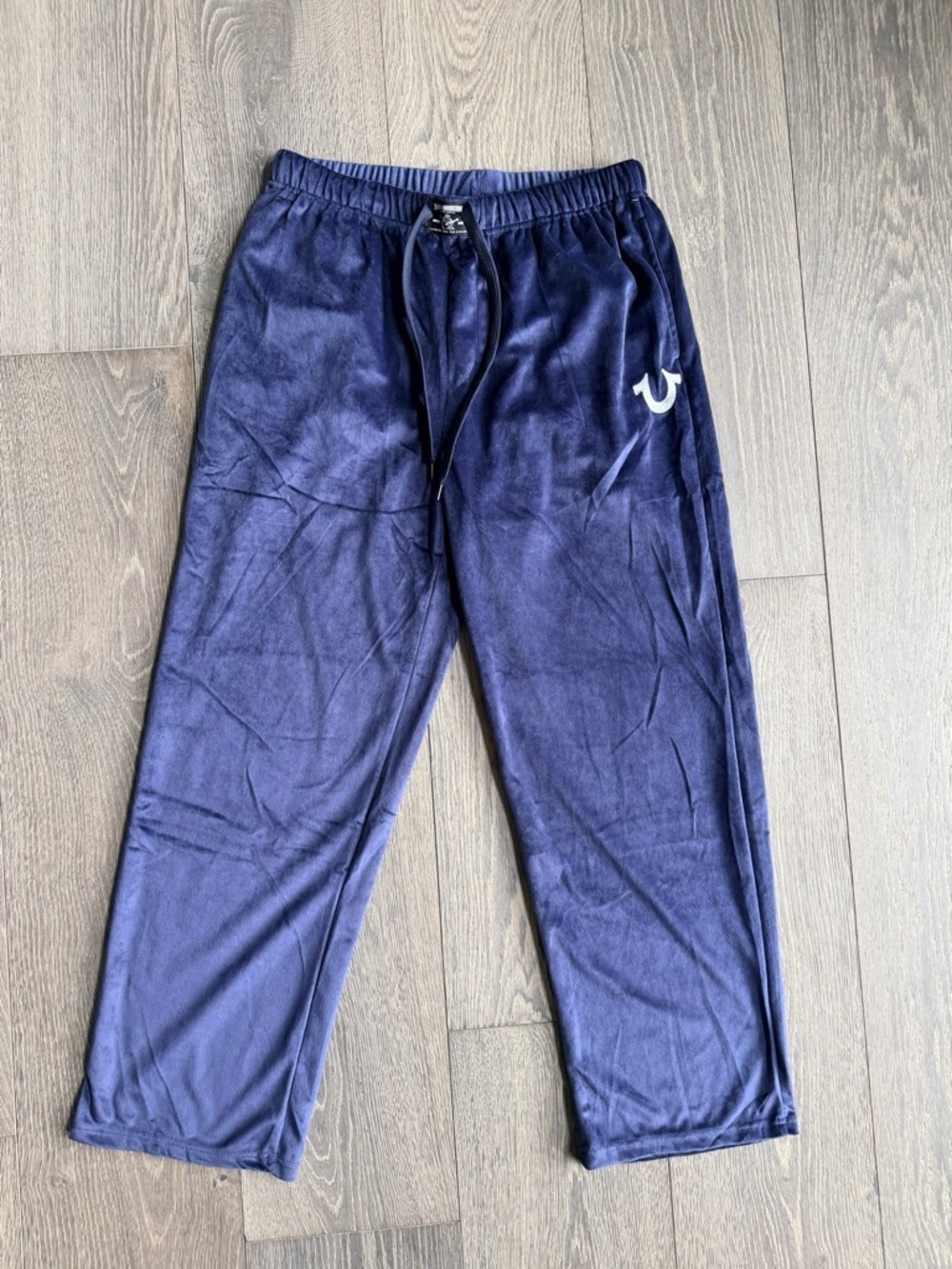 True Religion Loungewear Velour Sweatpants in Navy Blue Size Large